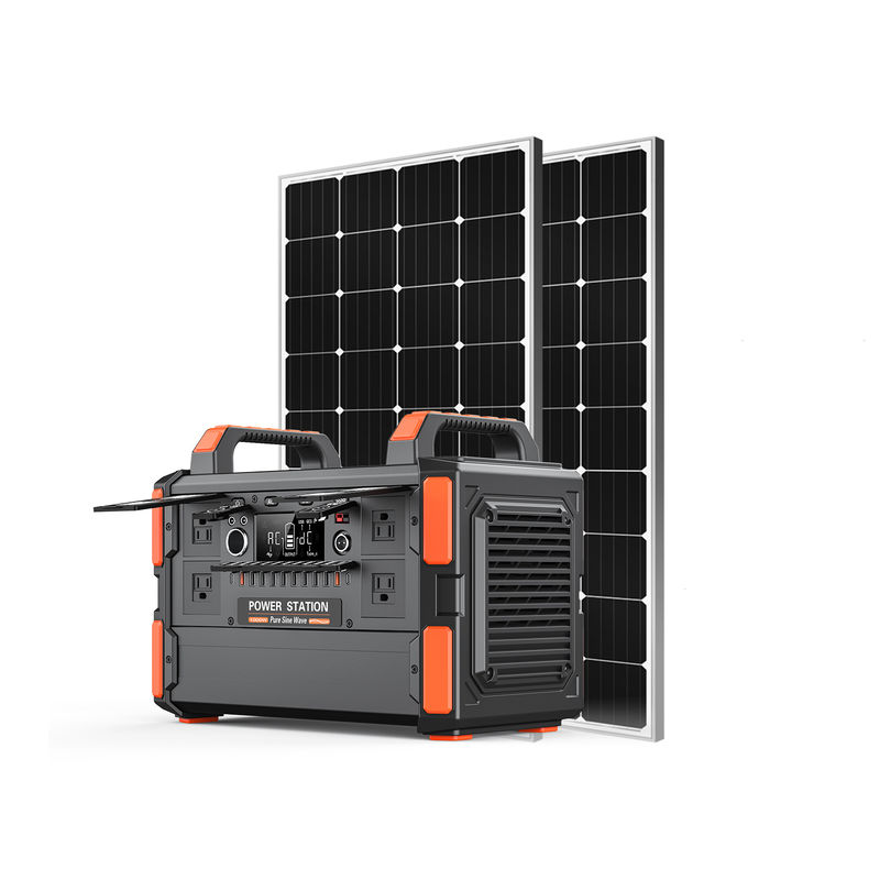 আউটডোর ক্যাম্প 1000w পোর্টেবল সোলার জেনারেটর মোবাইল ফোন চার্জিং পাওয়ার স্টেশন