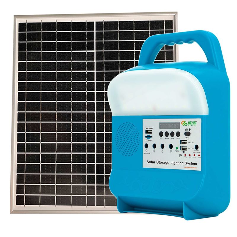 প্যানেল শক্তি সম্পূর্ণ 12V জেনারেটরের জন্য পোর্টেবল অফগ্রিড সোলার হোম লাইটিং পাওয়ার