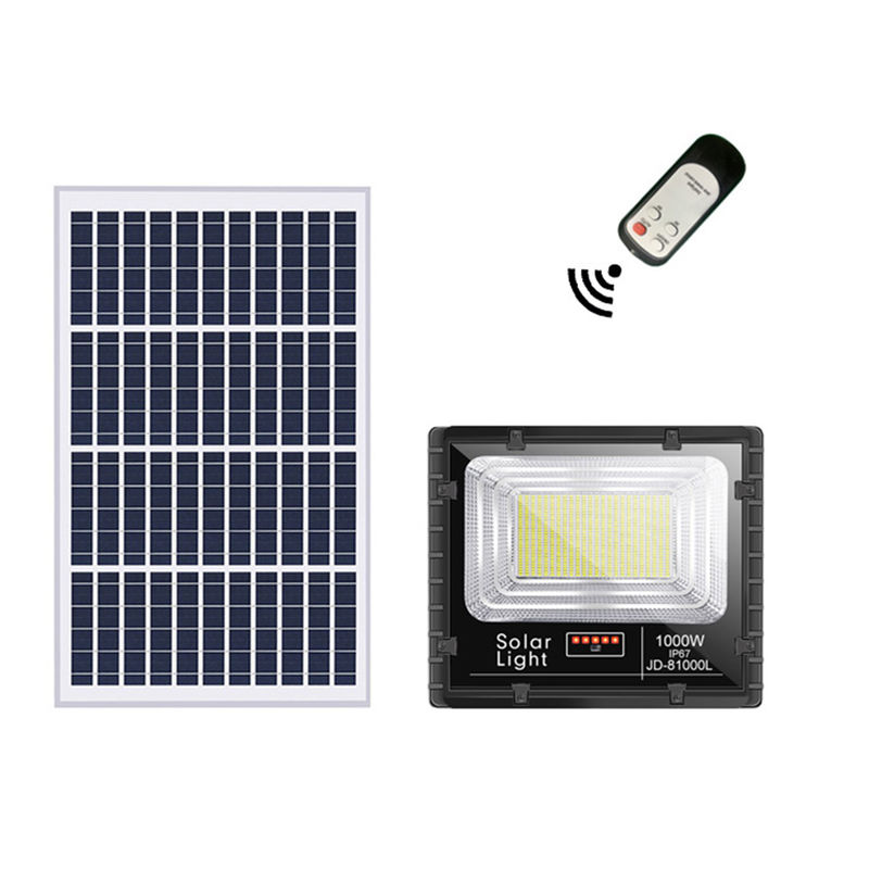 আউটডোর IP67 সোলার ফ্লাড লাইট সিকিউরিটি LED ল্যাম্প 100W 200W 300W চালিত ফোকাস