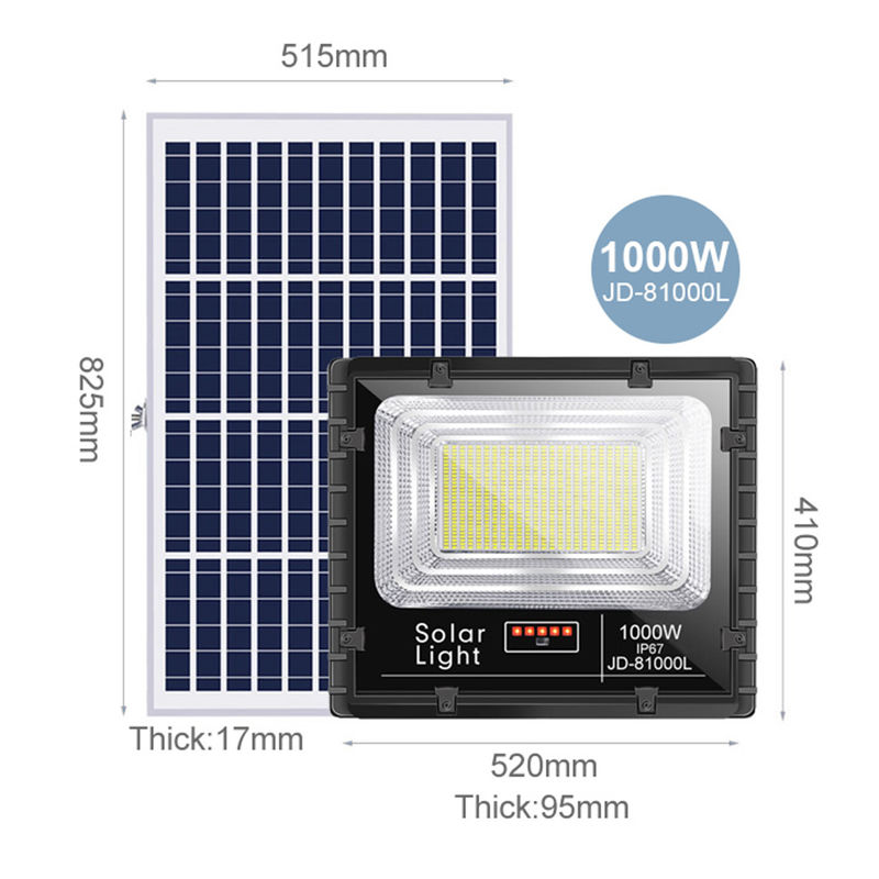 ODM 300W সোলার ফ্লাড লাইট পাওয়ার আউটডোর ল্যাম্প রিমোট Ip65 ওয়াটারপ্রুফ 100w 500w Led