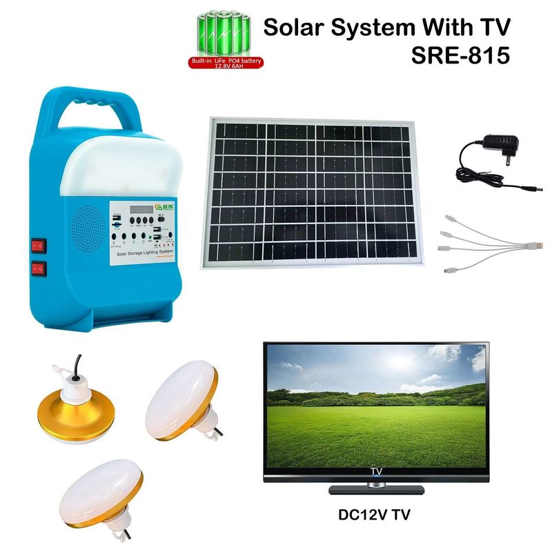 SRE-815 উচ্চ-কার্যকারিতা সৌর চালিত লাইট হোম জন্য - ব্যাটারি এবং ইনভার্টার সঙ্গে মাছ ধরার জন্য নিখুঁত সৌর প্যানেল