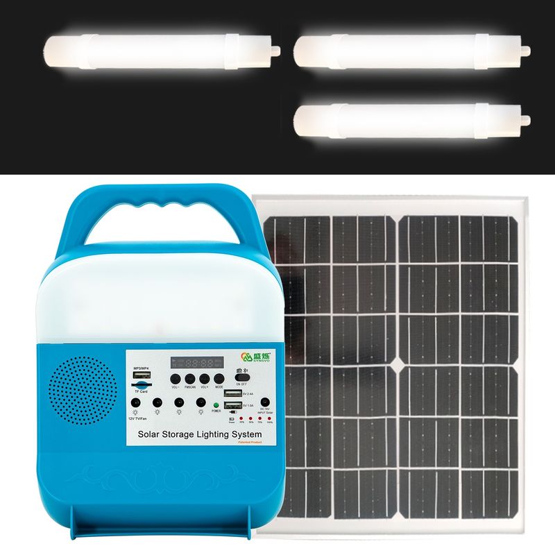 মিউজিক স্পীকার এফএম রেডিও সহ SRE-618-C সোলার পাওয়ার জেনারেটর সিস্টেম লাইটিং ইমার্জেন্সি