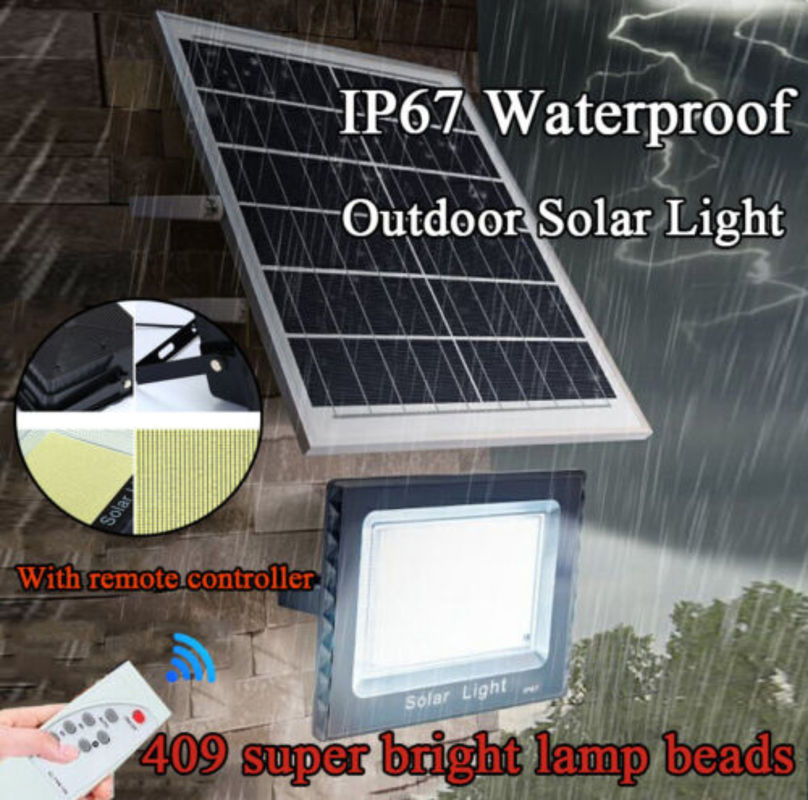 300W সুপার পাওয়ার সোলার ফ্লাড লাইট আউটডোর স্ট্রিট স্পোর্ট রিমোট কন্ট্রোলার টাইমিং
