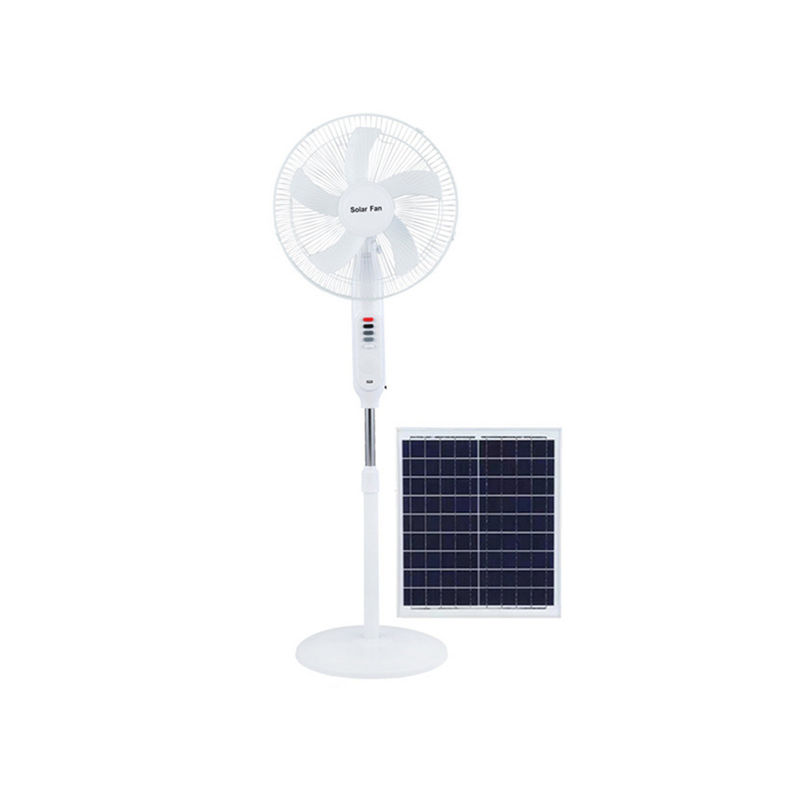 রিচার্জেবল 25W সোলার চালিত আউটডোর ফ্যান 18650 লিথিয়াম ব্যাটারি 3 প্যানেল সহ উইন্ড গিয়ারস