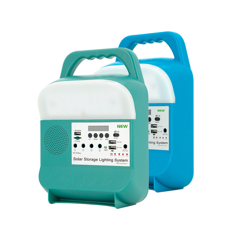 বাড়ির জন্য 12V সৌর চালিত আলো 4pcs 6W বাল্ব মোবাইল ফোনের জন্য শক্তিশালী Led Light Power Bank Solar