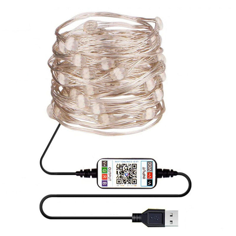 IP65 USB 6lm সৌর আলংকারিক আলো সৌর চালিত স্ট্রিং গার্ডেন লাইট