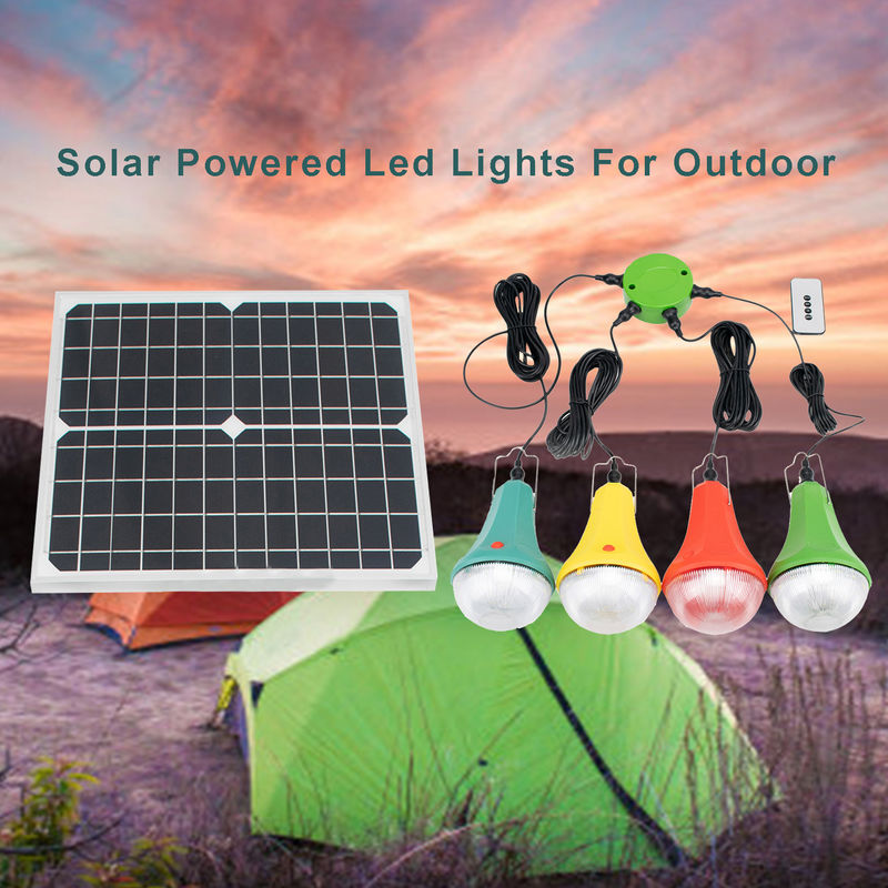 4 মোড 25W 6V পোর্টেবল হোম সোলার সিস্টেম সোলার প্যানেল সহ সোলার পাওয়ার LED লাইট