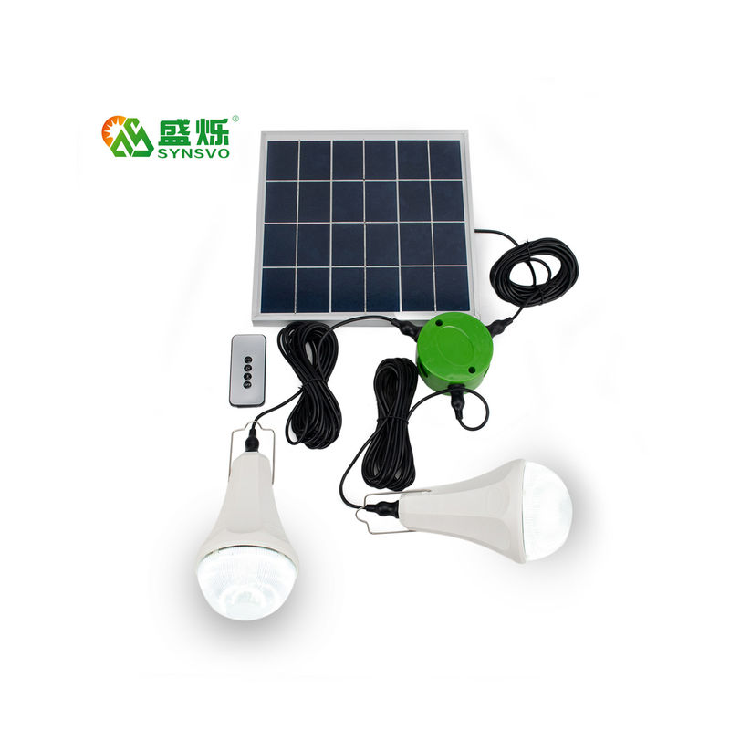 মনো সোলার প্যানেল সহ CE ROHS 10W 5V 2pcs*3W বাল্ব সোলার লাইট কিটস
