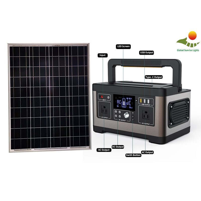120W LiFePO4 পোর্টেবল সোলার জেনারেটর 1000 লাইফ সাইকেল সোলার হোম লাইটিং সিস্টেম