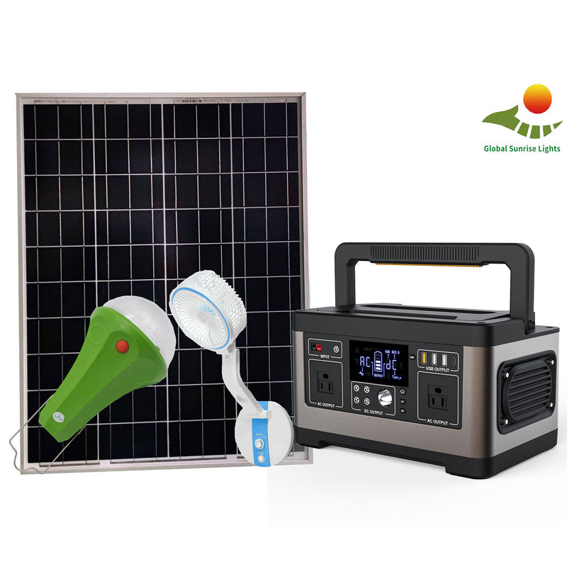 120W LiFePO4 পোর্টেবল সোলার জেনারেটর 1000 লাইফ সাইকেল সোলার হোম লাইটিং সিস্টেম