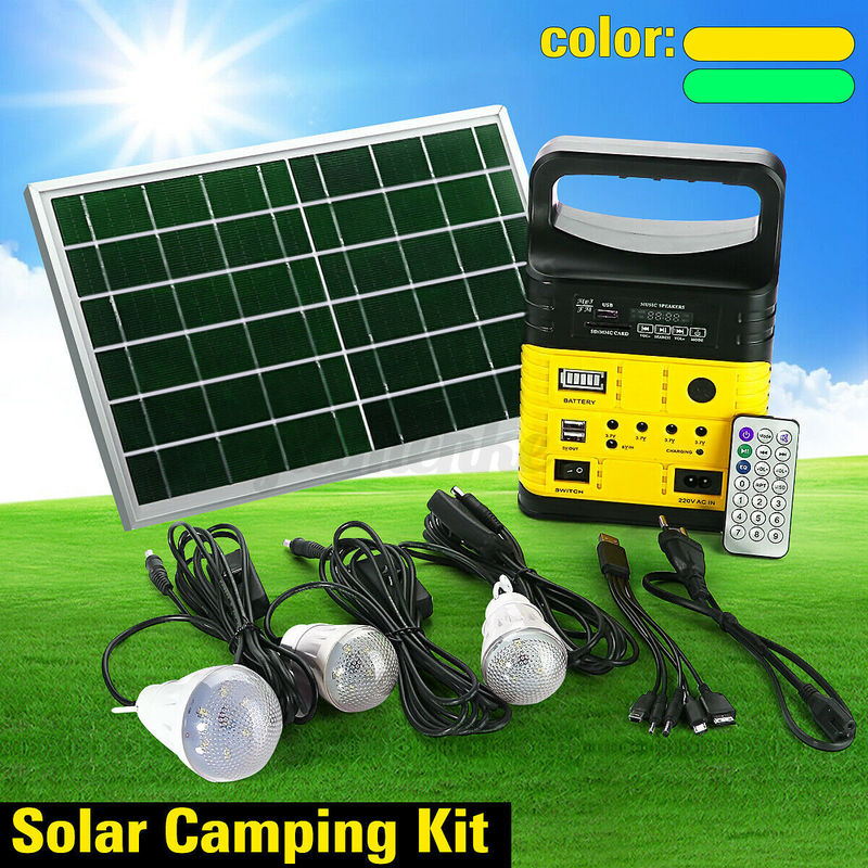 MP3 FM রেডিও সহ 7500mah 10W 6V সোলার প্যানেল এনার্জি সিস্টেম ইন্ডোর সোলার লাইটিং কিট