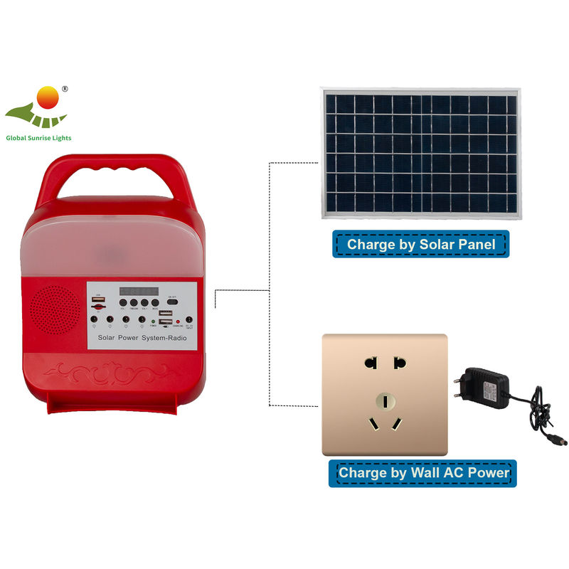রঙ 8000mAh ব্যাটারি SRE-689 সহ OEM সোলার চালিত হোম লাইটিং সিস্টেম