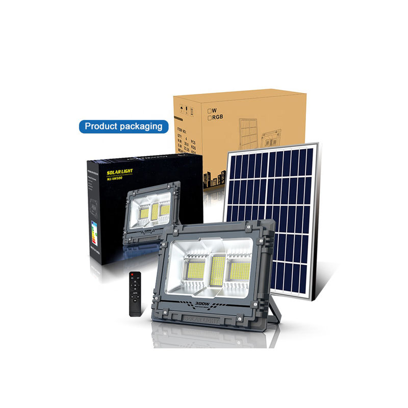 300W 600W সোলার ওয়াল ফ্লাড লাইট আউটডোর সেন্সর ওয়াটারপ্রুফ গার্ডেন LED DC 6V