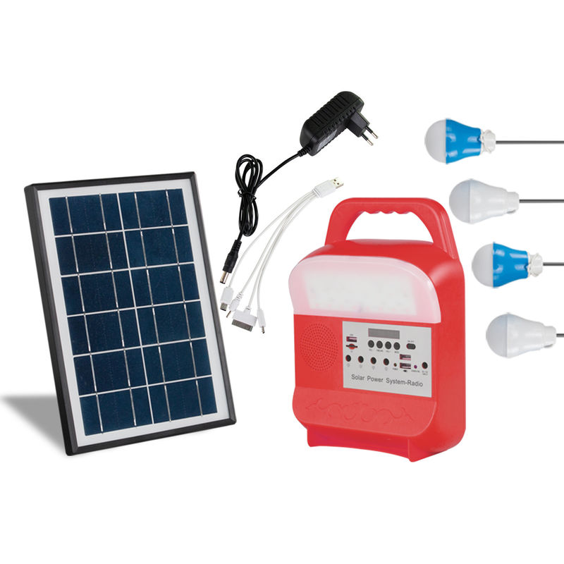 6000Mah 5kw পোর্টেবল সোলার জেনারেটর লাইটিং সিস্টেম কিট হ্যান্ডেড টাইপ