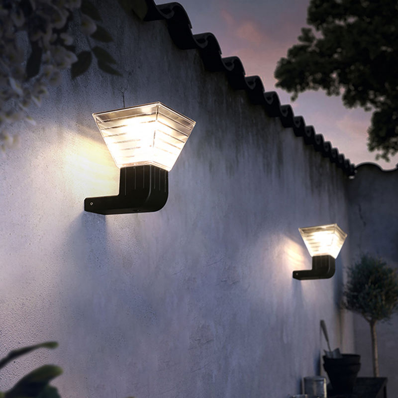 90 lm/w LED সোলার ওয়াল লাইট আউটডোর 3.2V মডার্ন এক্সটেরিয়র ল্যাম্প ABS গার্ডেন ল্যান্ডস্কেপ