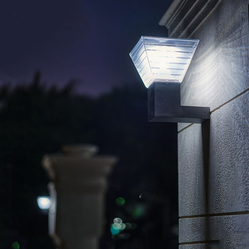 90 lm/w LED সোলার ওয়াল লাইট আউটডোর 3.2V মডার্ন এক্সটেরিয়র ল্যাম্প ABS গার্ডেন ল্যান্ডস্কেপ