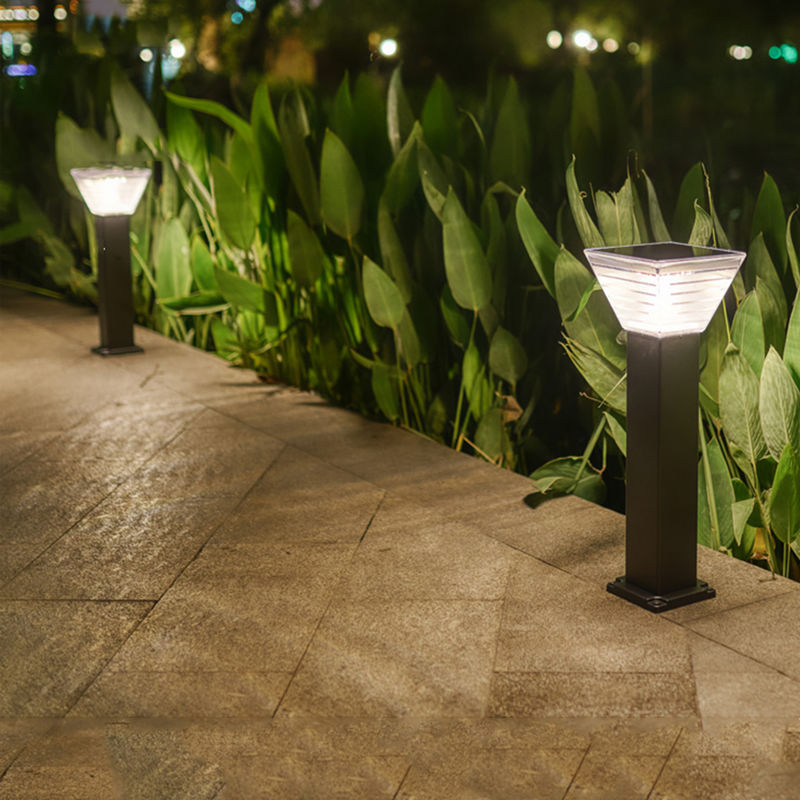 মিনিমালিস্ট 7W LED সোলার গার্ডেন লাইট ল্যান্ডস্কেপ ডেকোরেশন বোলার্ড LED লন লাইটিং