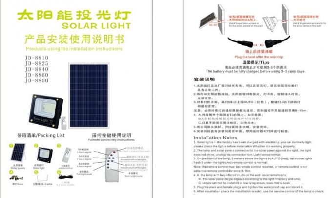 Garden LED 25W 60W 100W Jd-8840 Solar Light