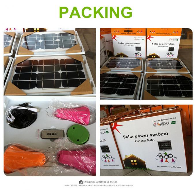 Portable Small Mini Solar Power System with Solar Light System Kit